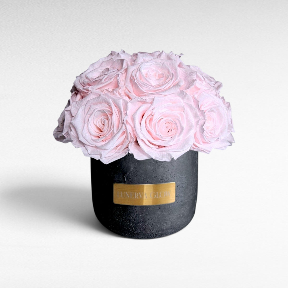 Black Solid Beton Vase XS|Metallic Gold