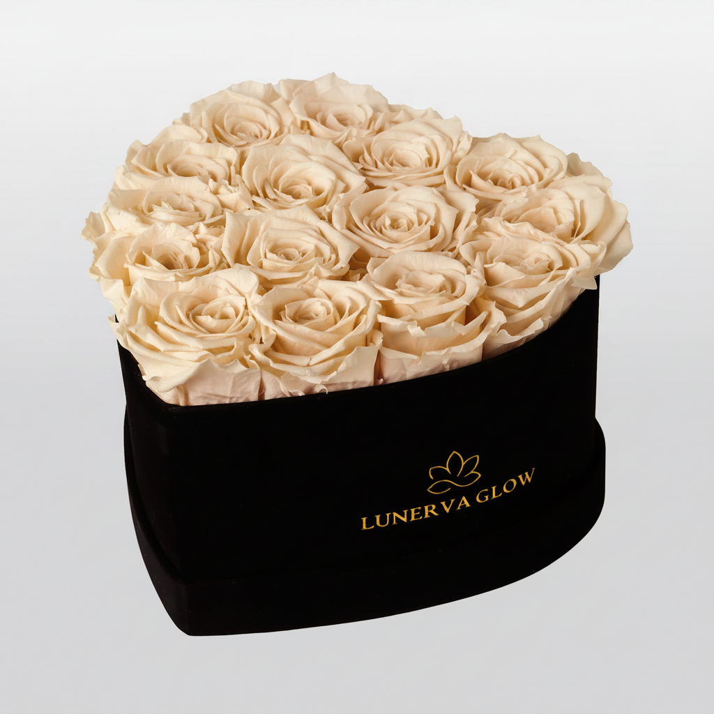 Black Velvet Heartbox |Gold