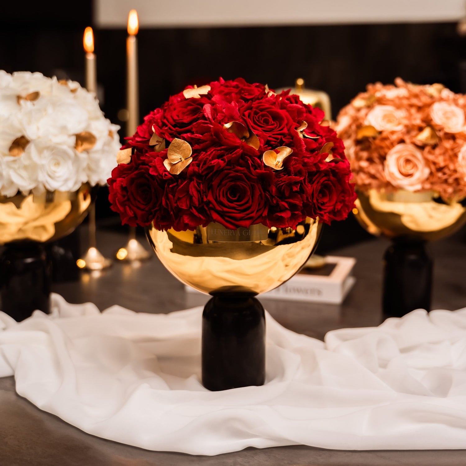 Lux Marmor Bowl Infinity Rosen Vase