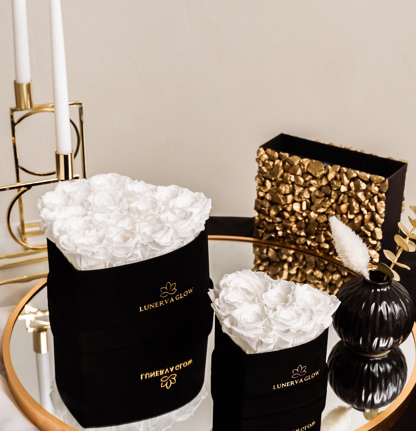Black Velvet Heartbox |White|S