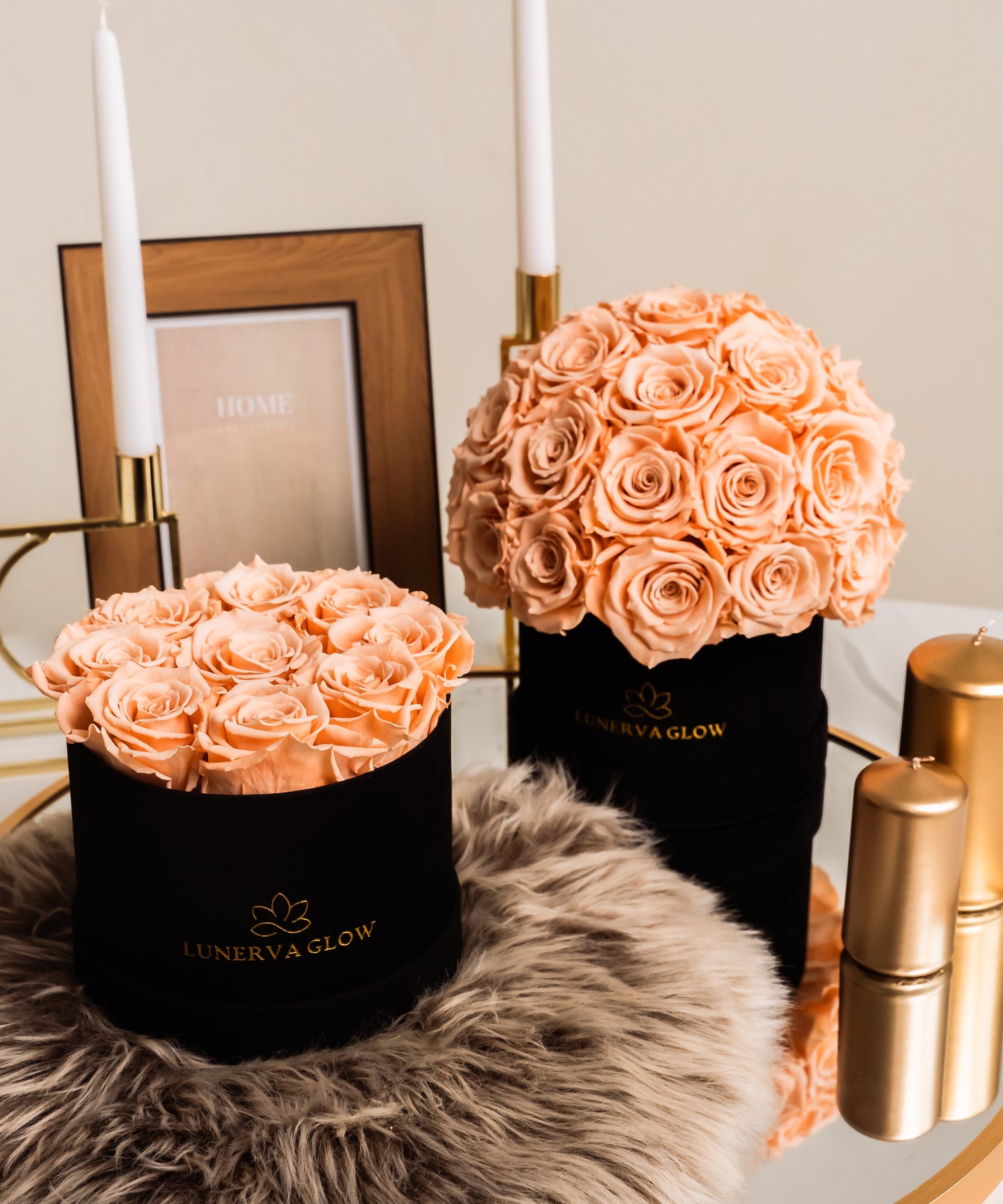 Black Velvet Flowerbox |Peach|S