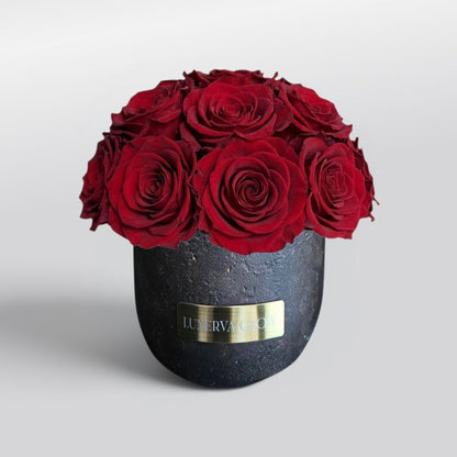 Black Solid Vase S | Metallic Gold