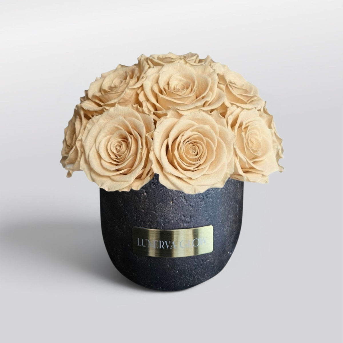 Black Solid Vase S | Metallic Gold