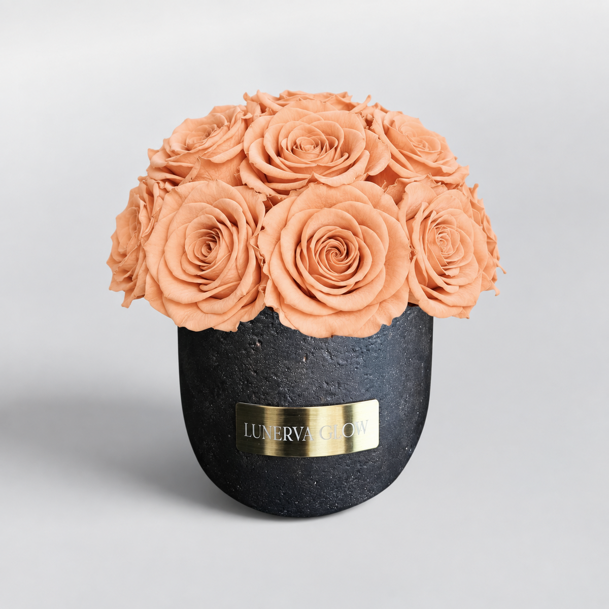 Black Solid Vase S | Metallic Gold