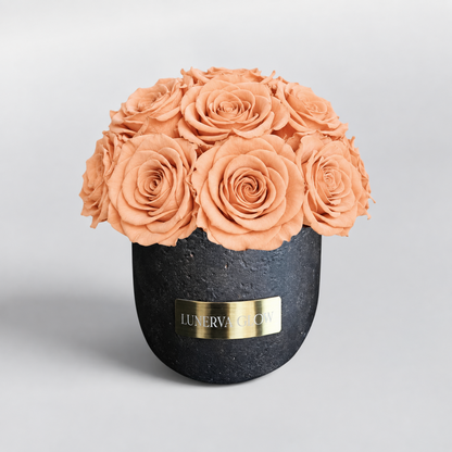 Black Solid Vase S | Metallic Gold
