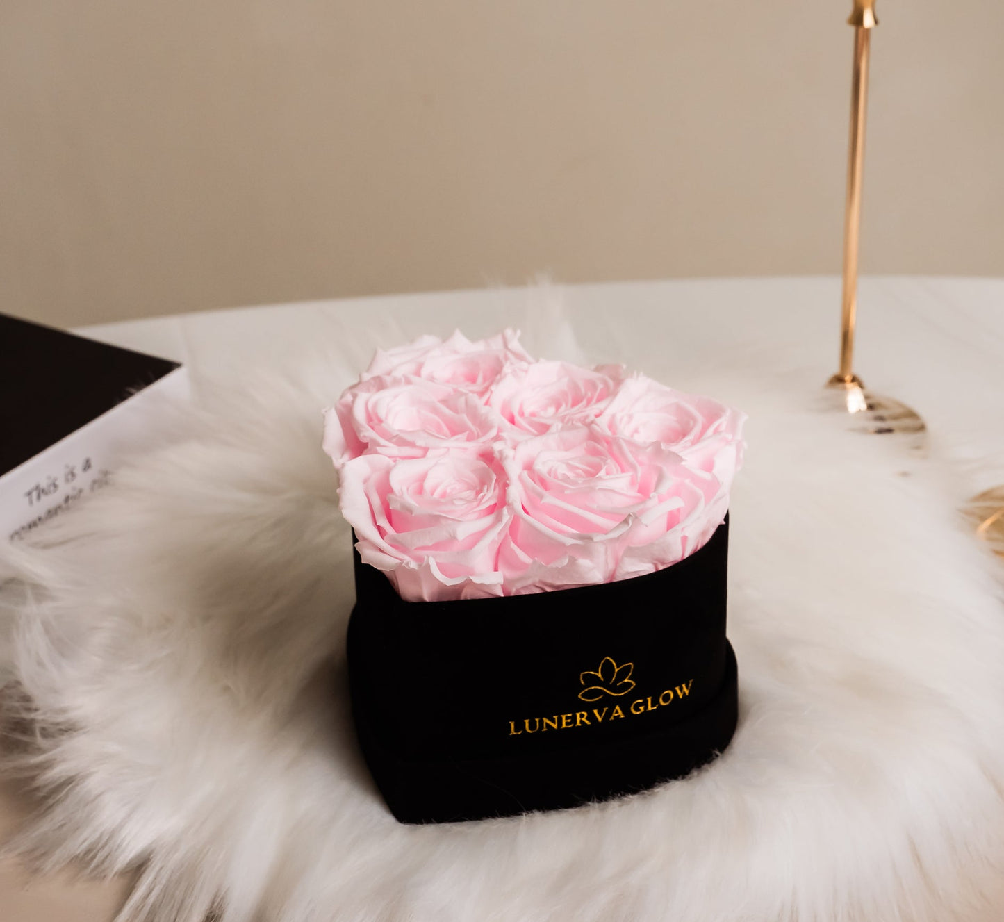 Black Velvet Heartbox |Bridal Pink|S