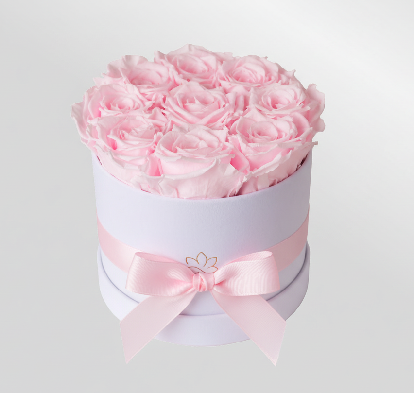 White Velvet Flowerbox |Peach|S