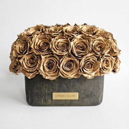 Black-Gold Oval Vase| Bridalpink