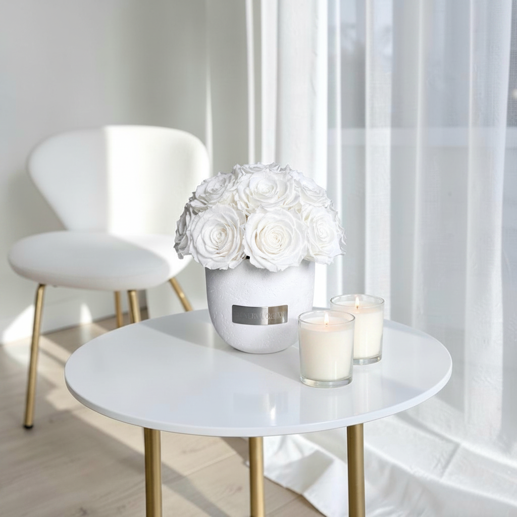 White Solid Vase | White