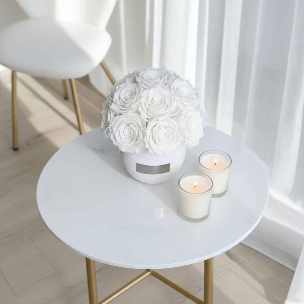 White Solid Vase | White