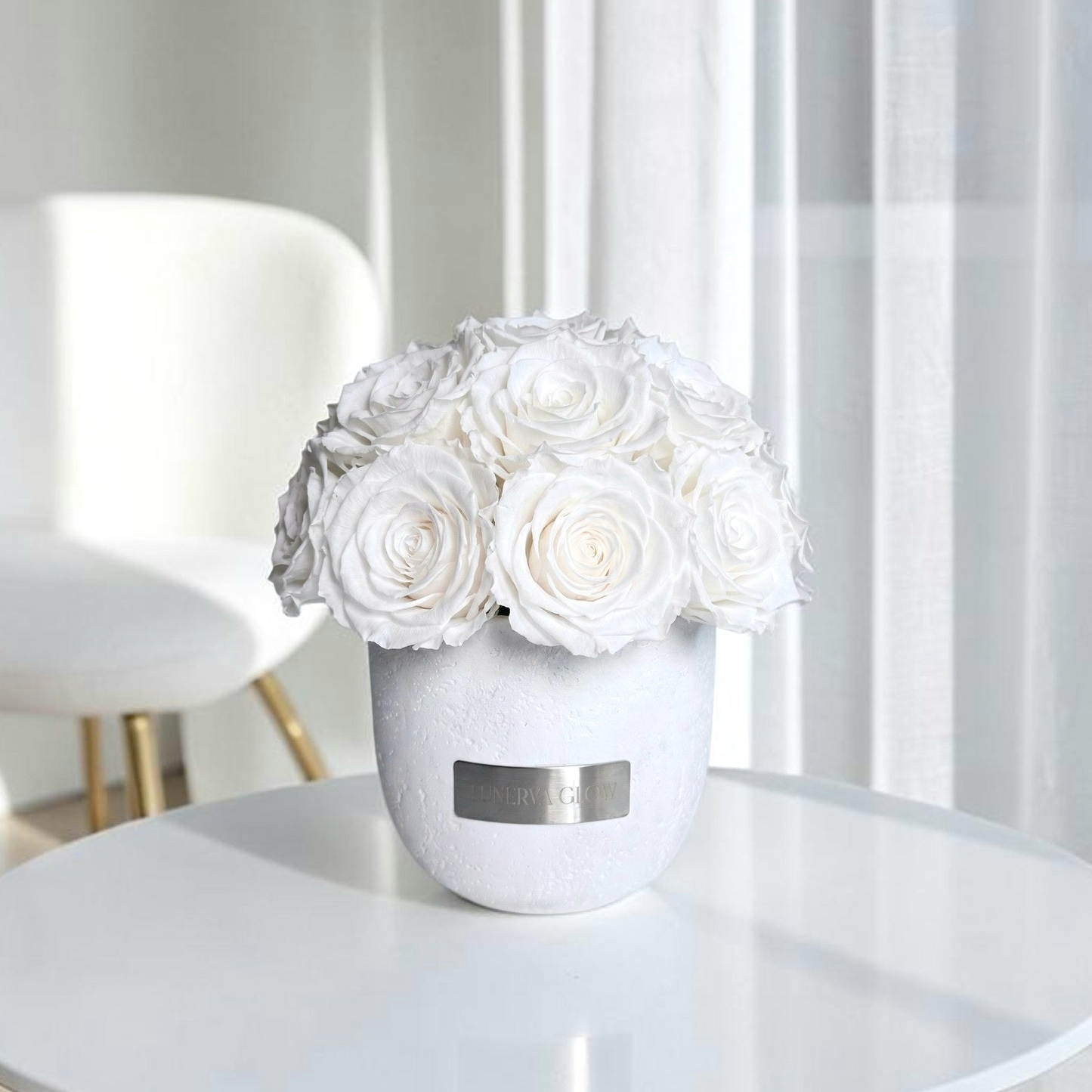 White Solid Vase | White