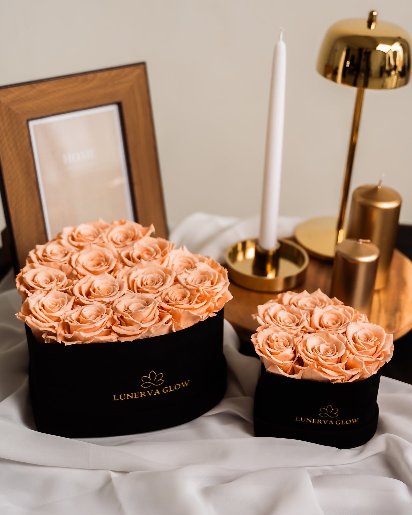 Black Velvet Heartbox |Peach|S