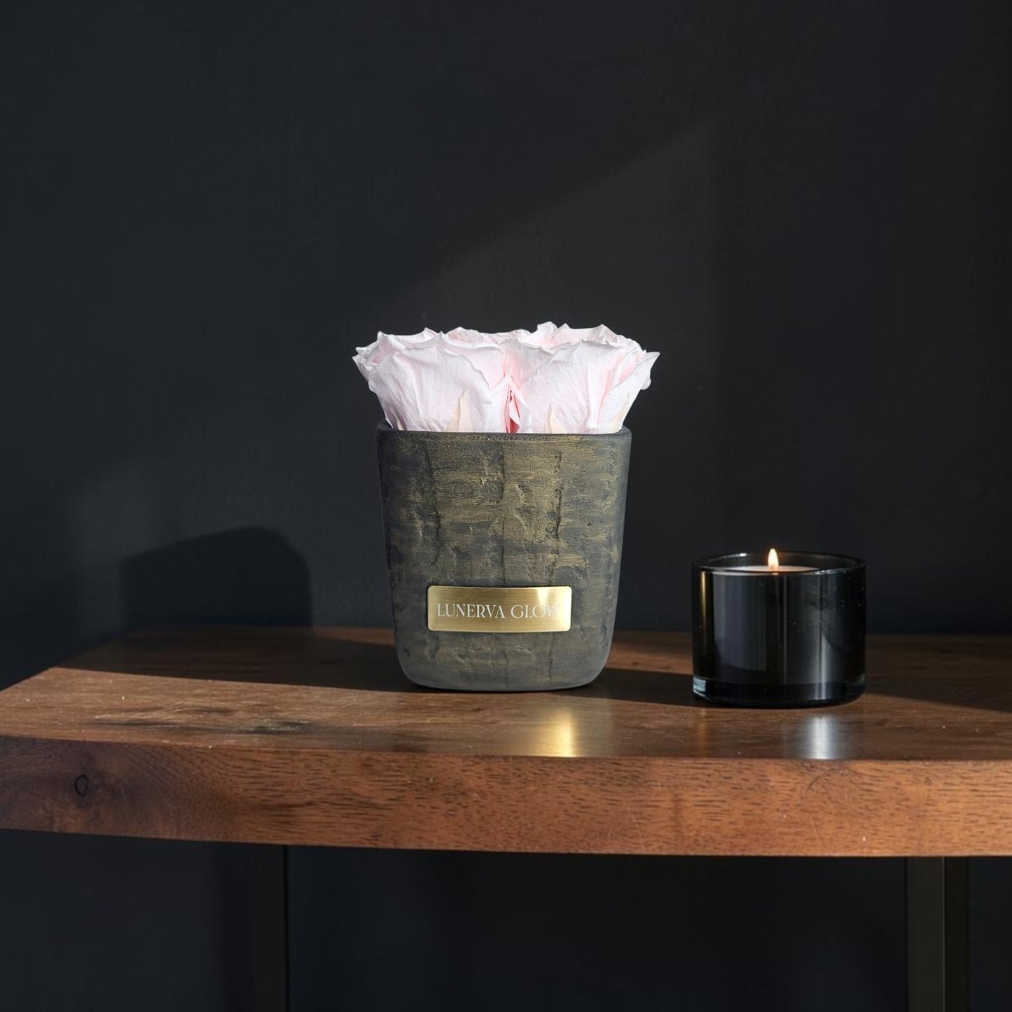 Square Vase Gold/Black| Bridalpink
