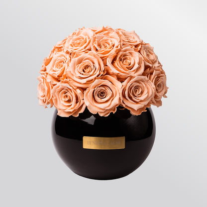 Black Glass Vase |White