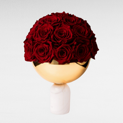 White Marble Bowl |Royal Red|