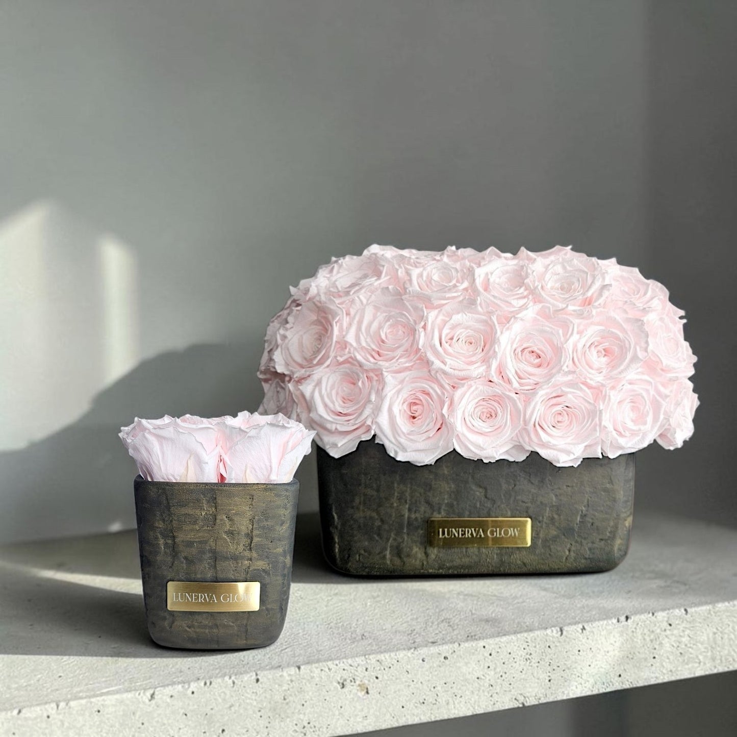 Square Vase Gold/Black| Bridalpink
