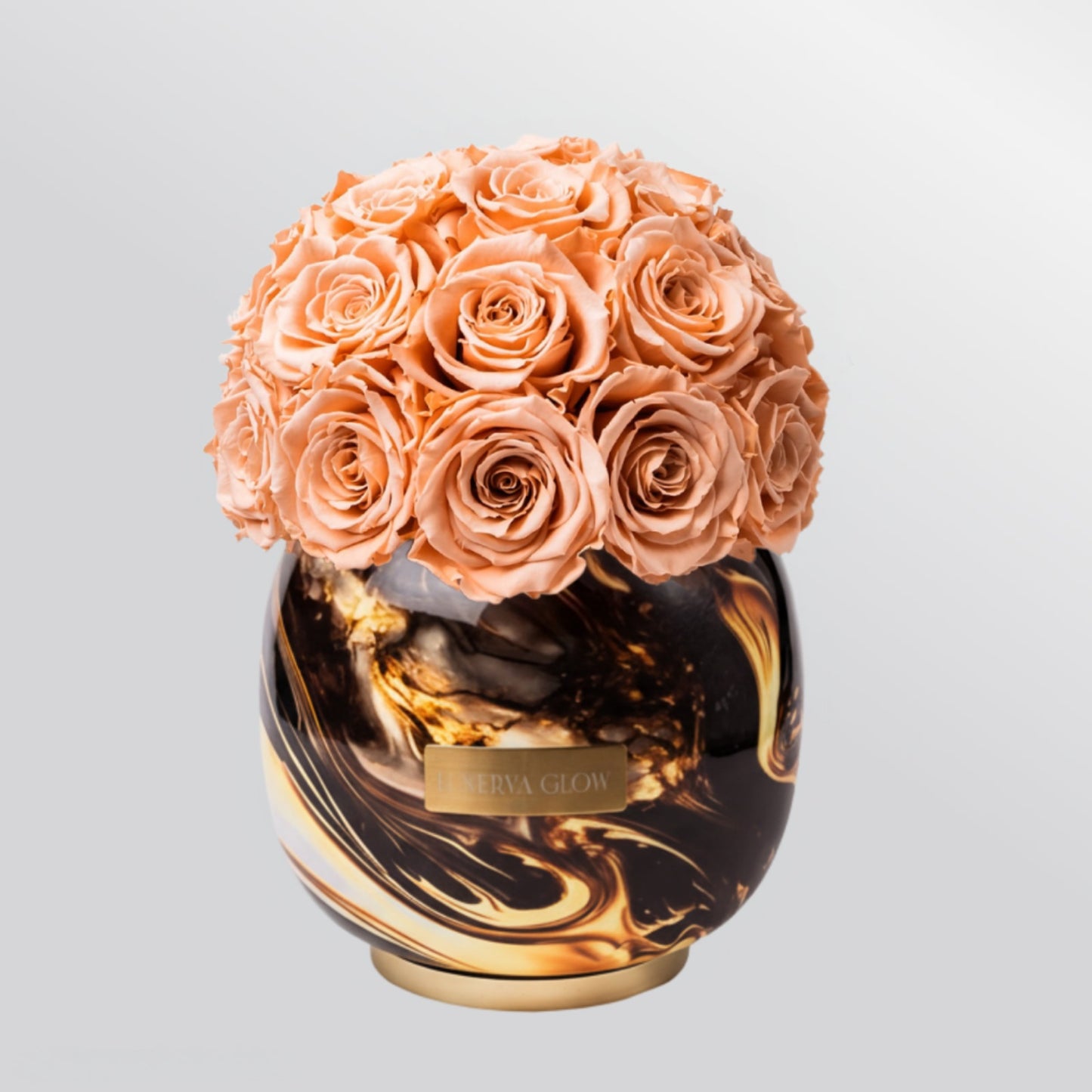 Black Metal Vase |White|M