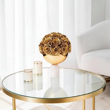 White Marble Bowl |Gold