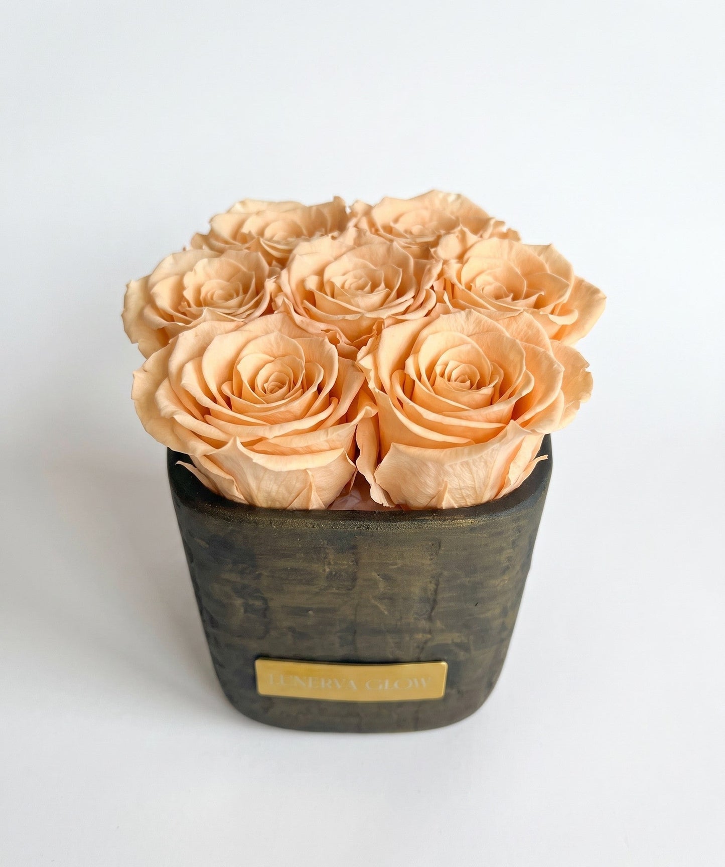 Square Vase Gold/Black| Peach