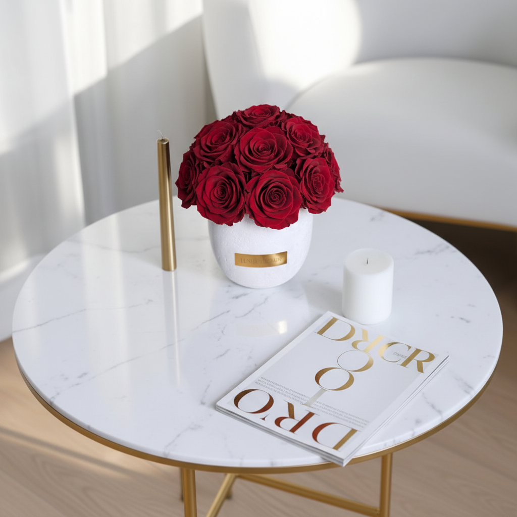 White Solid Vase | Royal Red